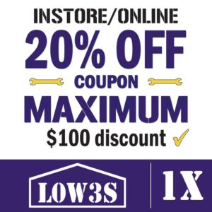 2X TWO $20 OFF $100 LOWES 2Coupon Lowe's In-storeOnly FAST SHIPMENT 