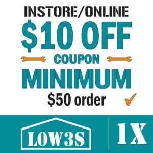 3X 10% OFF LOWES IN-STORE ONLY delivery 