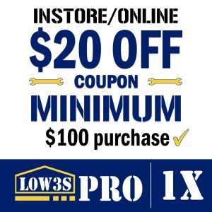 Lowe’s for Pros Coupon – $20 Off $100 Purchase (Online & In-Store)